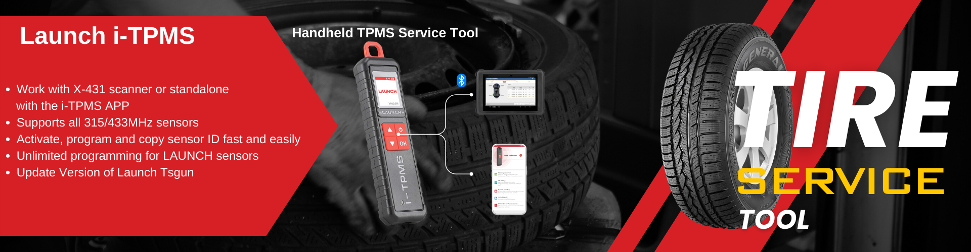 Launch i-TPMS Handheld TPMS Service Tool