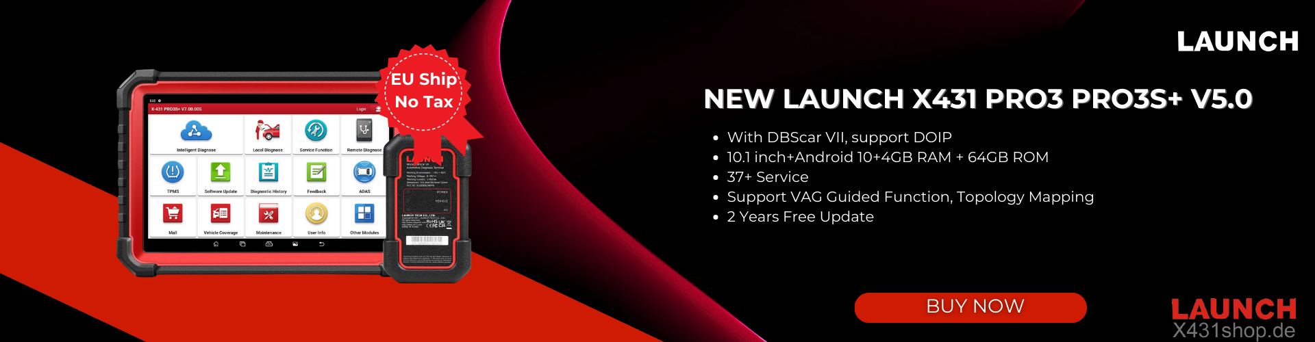 NEW LAUNCH X431 PRO3 PRO3S+ V5.0