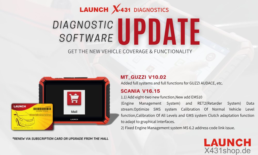 launch x431 subscription card