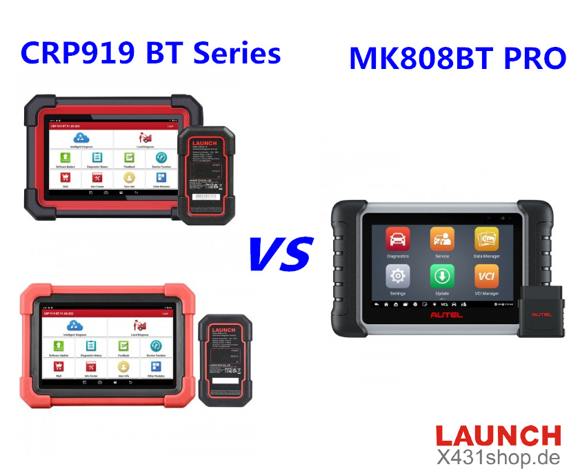 Launch CRP919EBT/CRP919XBT VS Autel MK808BT PRO
