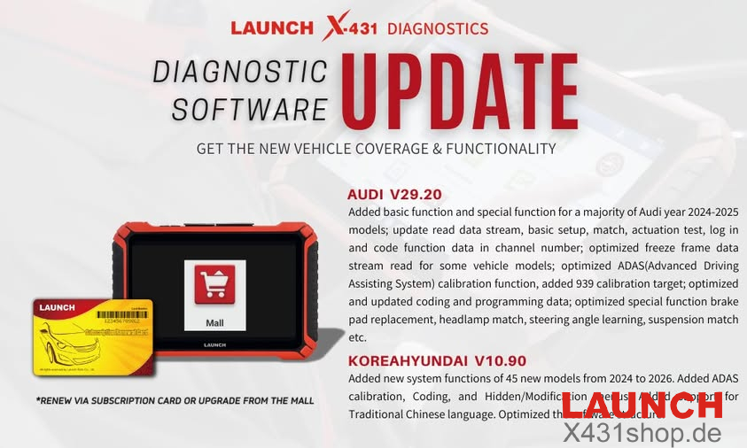 LAUNCH X-431 Diagnostic Software Update