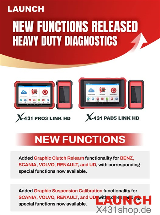 Launch X431 PAD V and PRO3 LINK HD Diagnostic Software Update