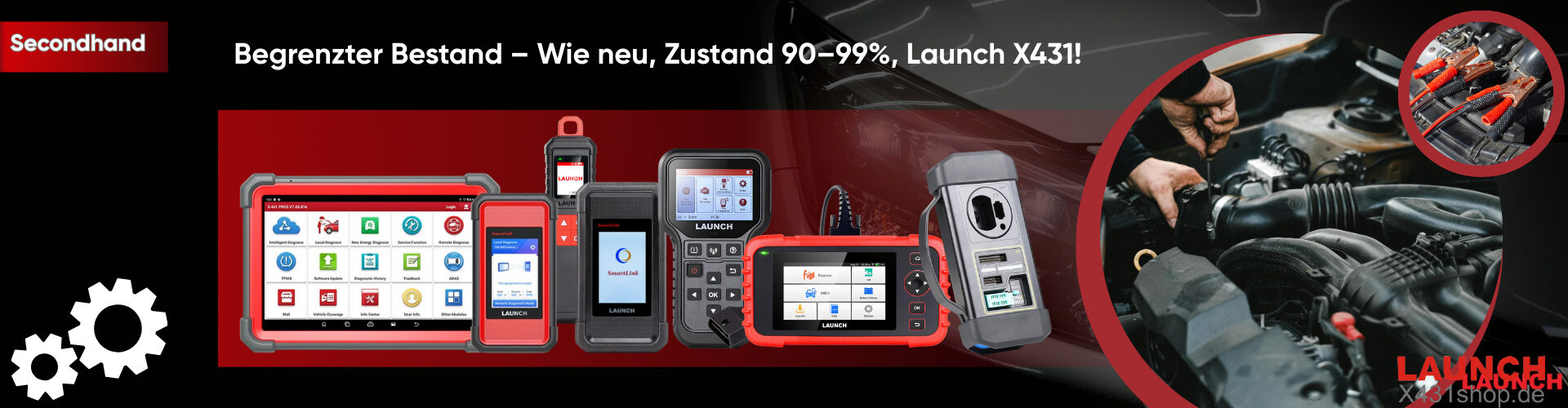 Secondhand Begrenzter Bestand-Wie neu, Zustand 90-99%, Launch X431!