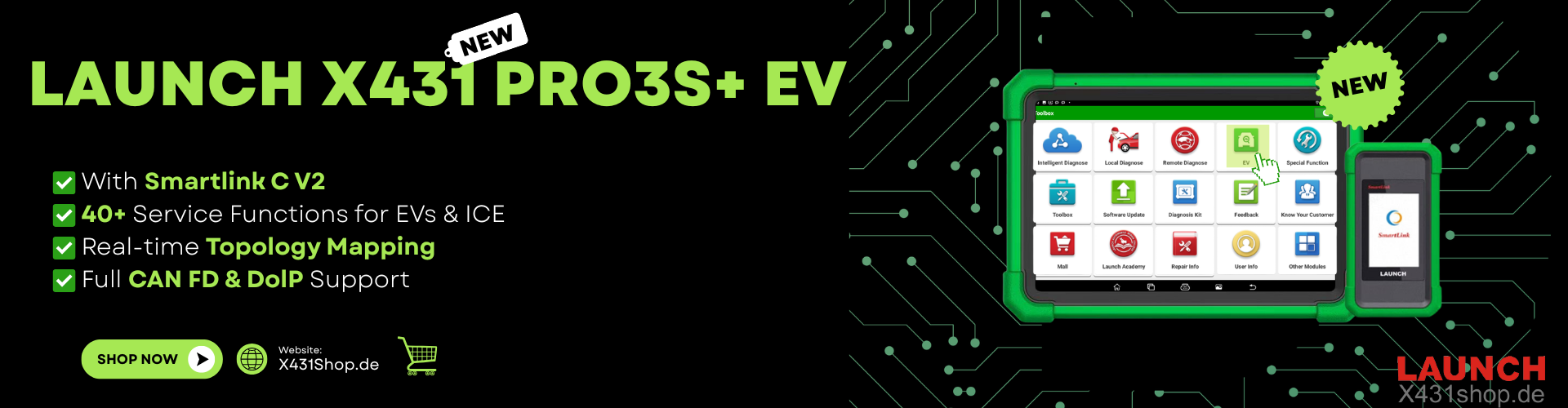 LAUNCH X431 PRO3S+ EV
