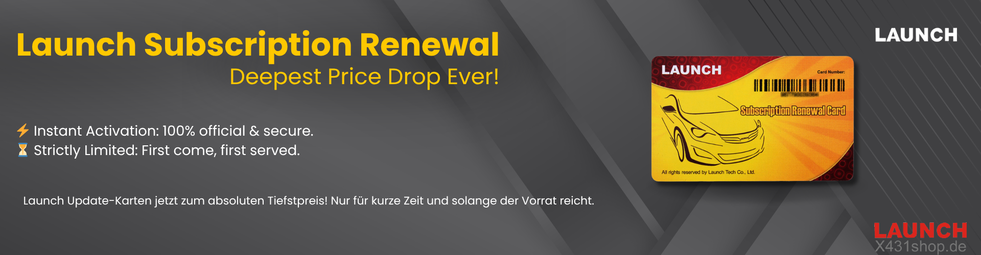 LAUNCH X431 Subscription Renewal