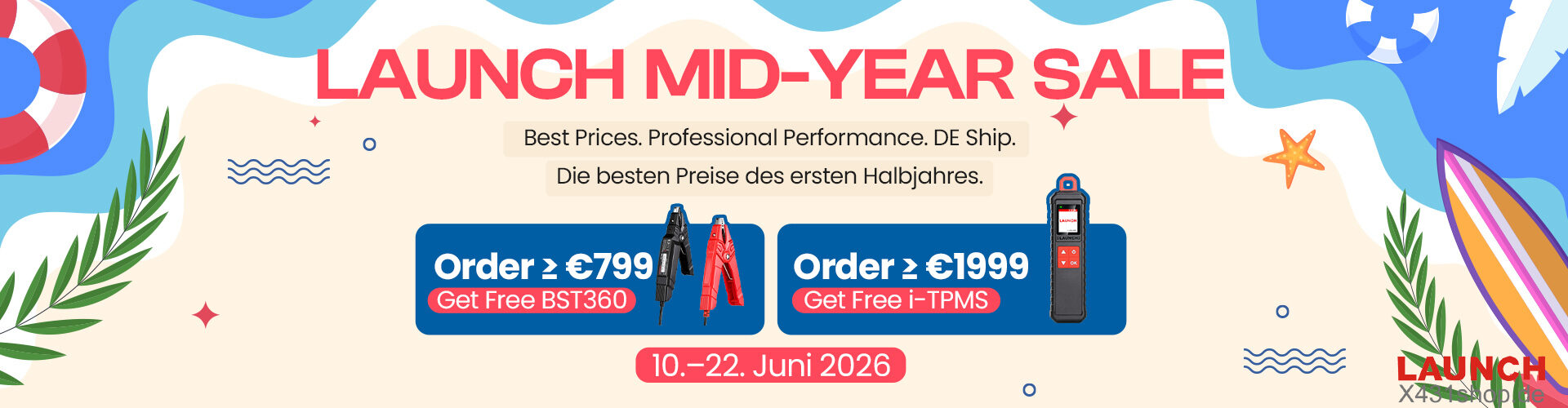 LAUNCH X431shop MID-YEAR SALE