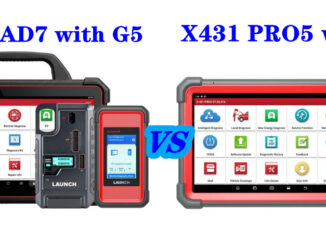 X431 PAD7 with G5 VS PRO5 with G5